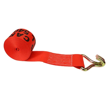 Us Cargo Control 4" x 40' Red Winch Strap with Wire Hook 440WH-R